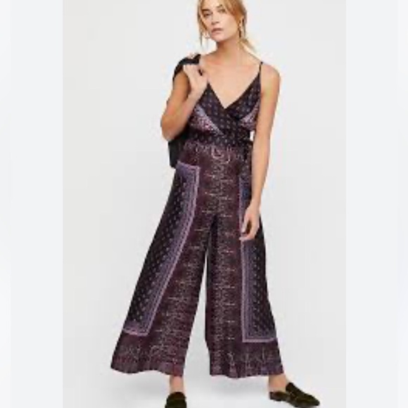 Free People Pants - Free People Cabbage Rose wide leg jumpsuit, size US 6